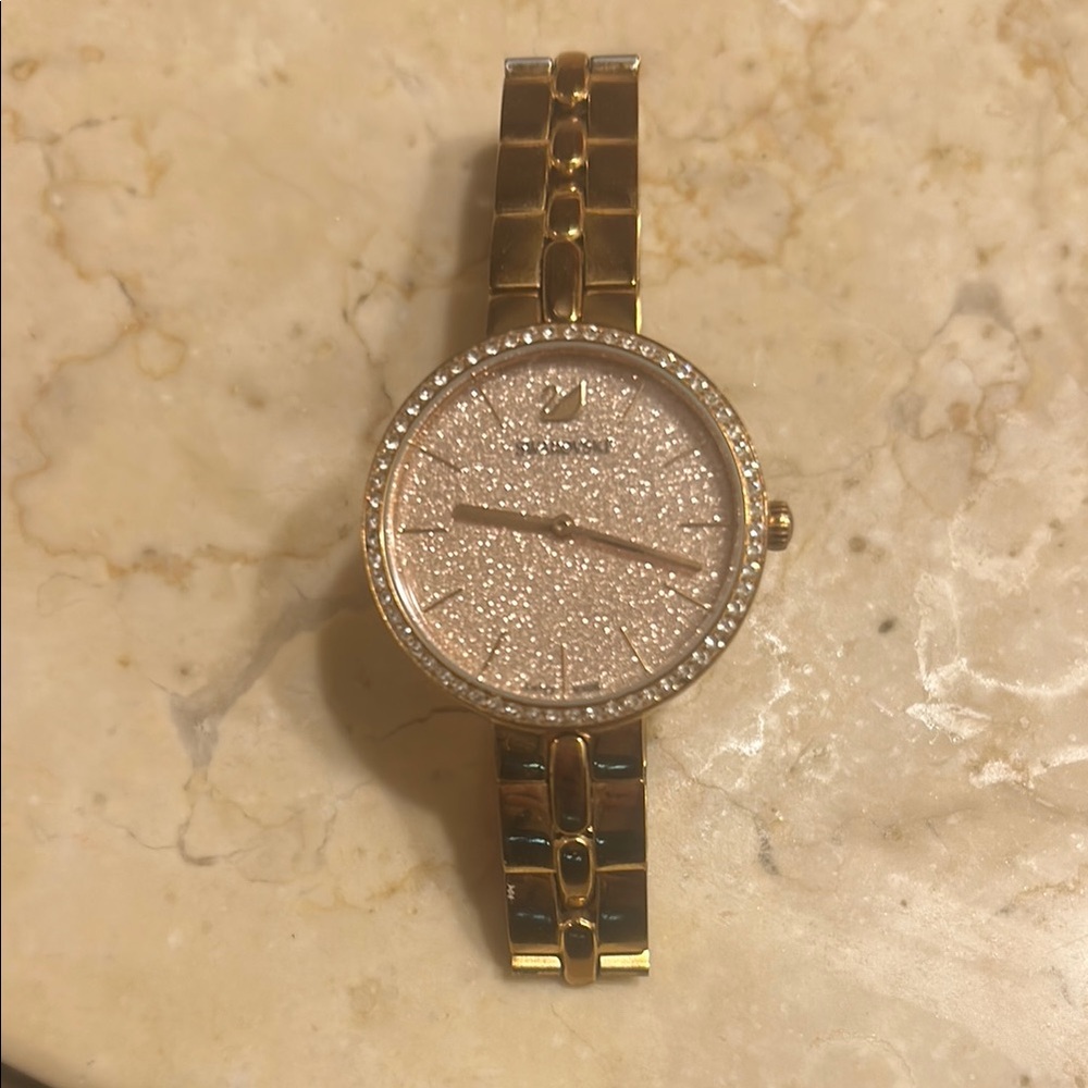 Swarovski Rose Gold Luxury Watch with Chronograph Design